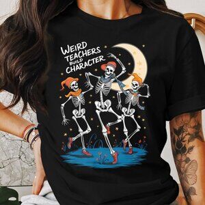 Funny Dancing Skeletons T-Shirt, Halloween Teacher Tee